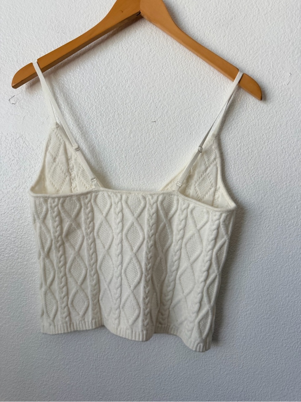 Skims Women's Ivory Snow Bunny Shop Cableknit Tank Top NWT XL - Picture 3 of 5